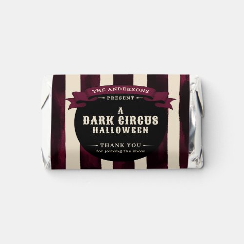 Vintage Dark Circus Halloween Party Thank You Hershey's Miniatures