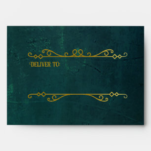 Vintage Dark Green Envelope