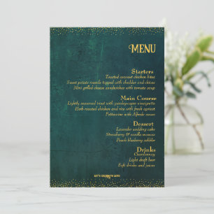 Vintage Dark Green Menu