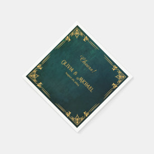 Vintage Dark Green Napkins