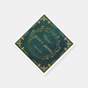 Vintage Dark Green Napkins