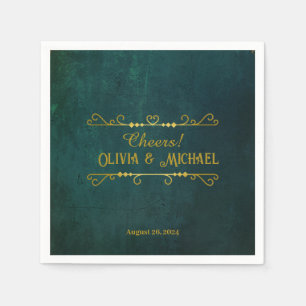 Vintage Dark Green  Napkins