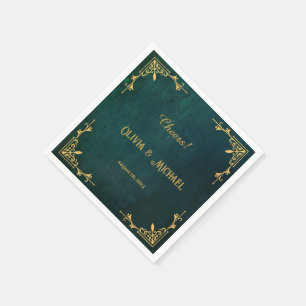 Vintage Dark Green Napkins