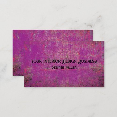 Vintage Dark Pink Colorful Grunge Texture Business Card