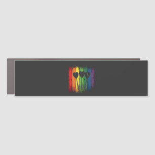Vintage Dart Design with LGBTQ Colors Vintage  Car Magnet