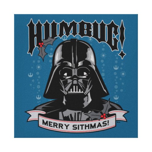 Vintage Darth Vader Humbug Merry Sithmas Canvas Print