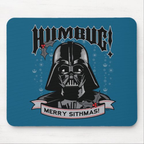 Vintage Darth Vader Humbug Merry Sithmas Mouse Pad