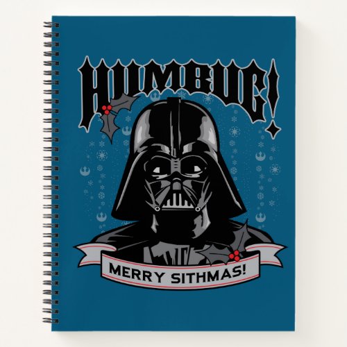 Vintage Darth Vader Humbug Merry Sithmas Notebook