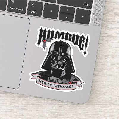 Vintage Darth Vader "Humbug! Merry Sithmas!" Sticker