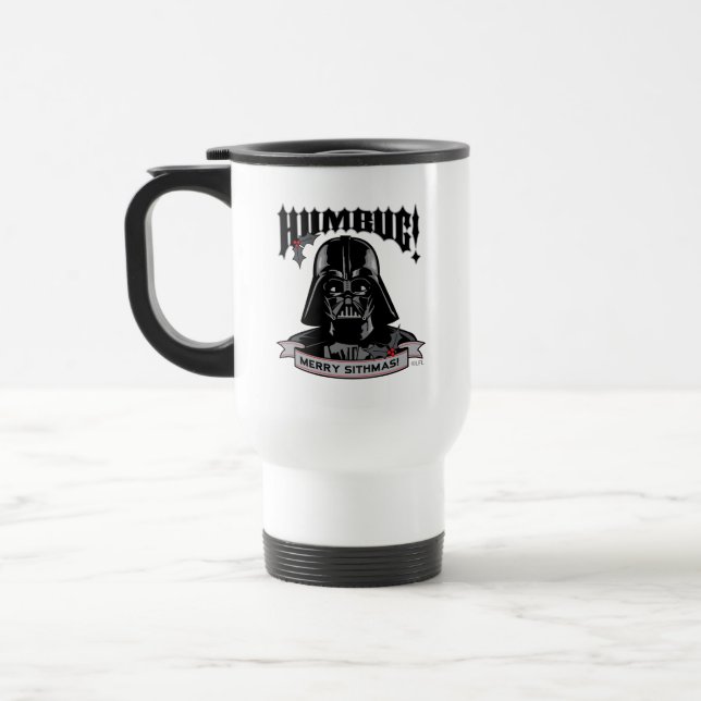 Vintage Darth Vader "Humbug! Merry Sithmas!" Travel Mug (Left)