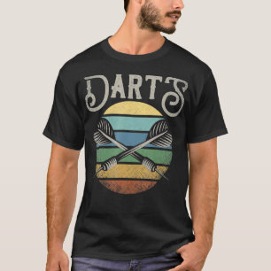Vintage Darts Arrows Sunset Retro Dart Lover T-Shirt