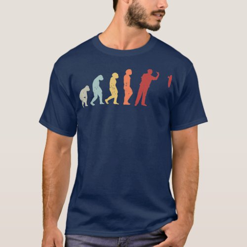 Vintage Darts Evolution Funny Dart Darts Player T_Shirt