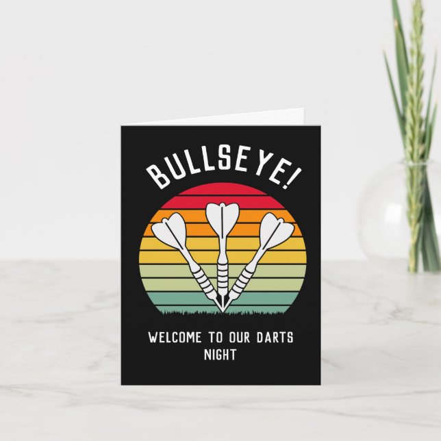 Vintage Darts Sunset    Invitation (Front)