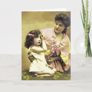 Vintage Daughter and Mom Mothers Day Card