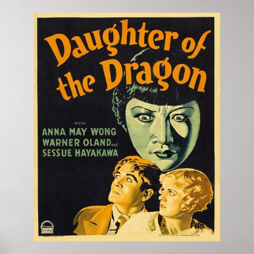 Vintage Daughter of The Dragon Hollywood Movie Poster