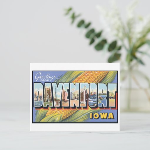 Vintage Davenport, Iowa Postcard | Zazzle