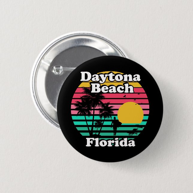 Vintage Daytona Beach Florida Button (Front & Back)