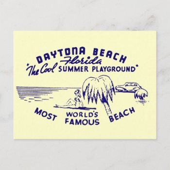 Vintage Daytona Beach Postcard by historicimage at Zazzle