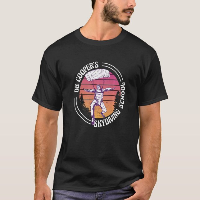 Vintage Db Cooper Skydiving School T-Shirt (Front)
