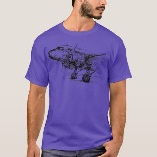 Vintage DC3 Airplane Shirt For Men Husband Dad Gra