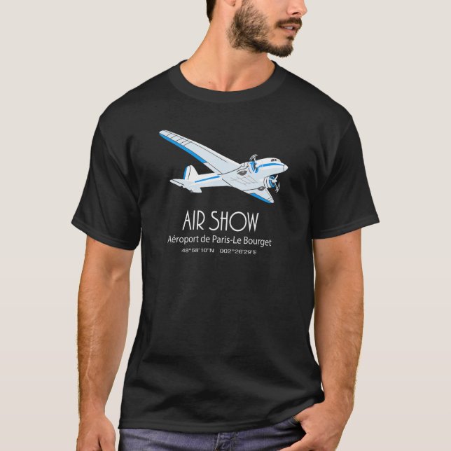 Vintage Dc 3 Airplane Air Show T-Shirt (Front)