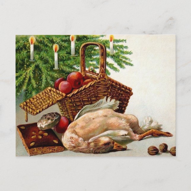 Vintage Dead Duck Christmas Postcard (Front)
