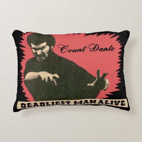 Vintage Deadliest Man Alive Accent Pillow