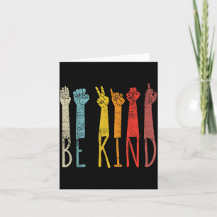 Vintage Deaf Awareness Month Kind ASL Card