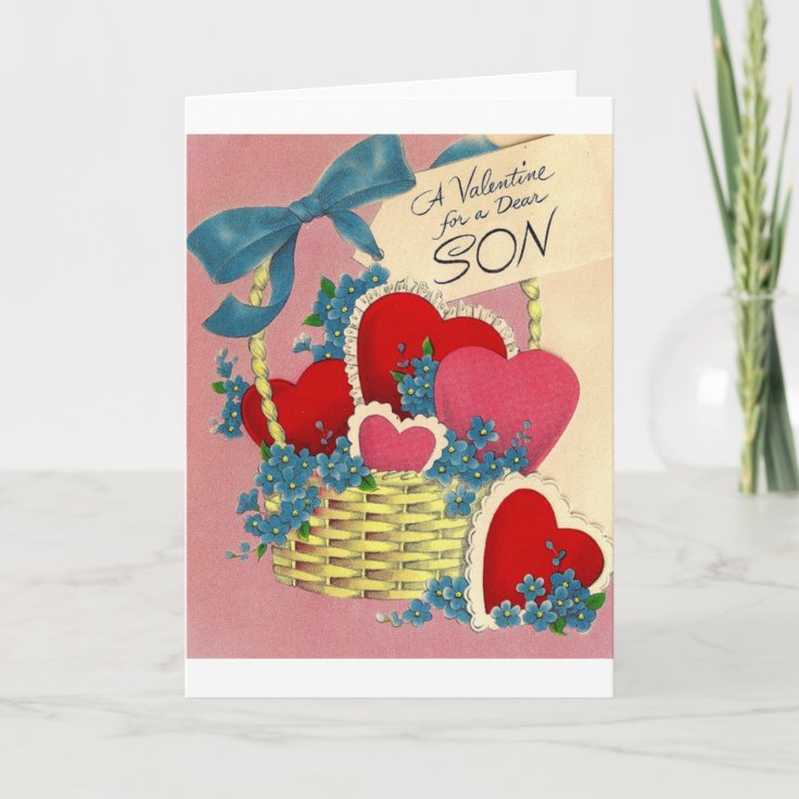 Vintage Dear Son Valentine's Day Card | Zazzle