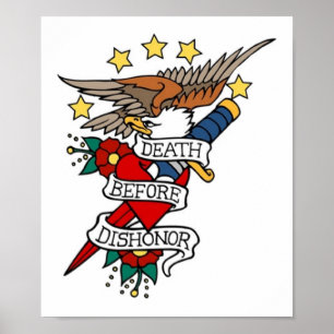 Vintage Death Before Dishonor Poster