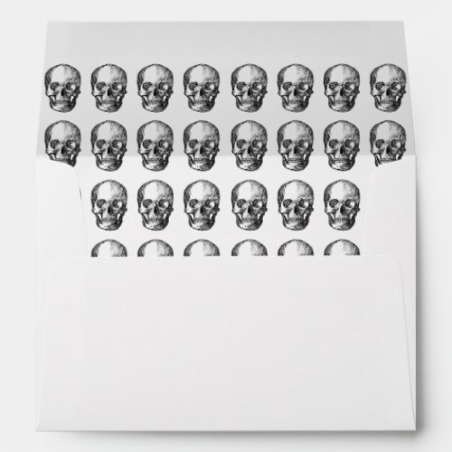 Vintage Death Gothic Skull 30th Halloween Birthday Envelope