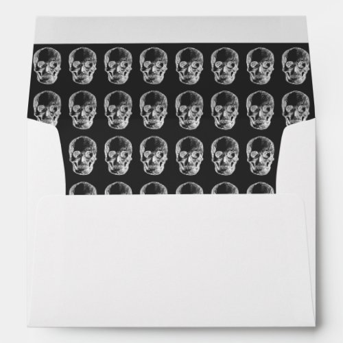 Vintage Death Gothic Skull 30th Halloween Birthday Envelope