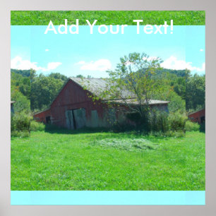 Vintage Decaying Barn Poster
