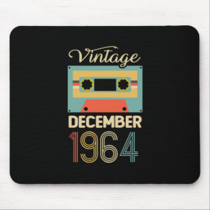 Vintage December 1964 55th Birthday 55 Year Gift Mouse Pad