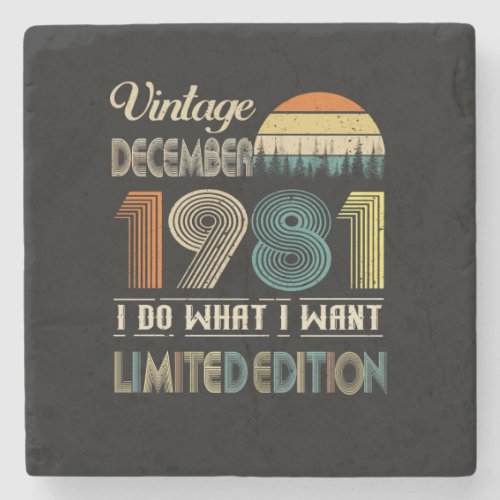 Vintage December 1981 What I Want Limited Edition Stone Coaster