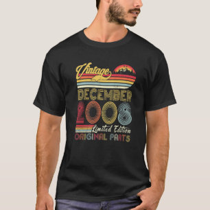 Vintage December 2008 13 Years Old Retro 13Rd Birt T-Shirt