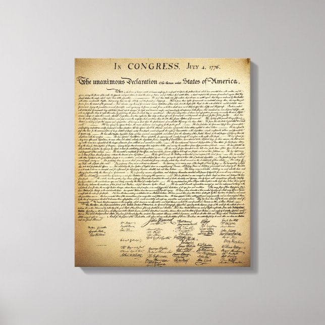 Vintage Declaration of Independence Canvas Print (Front)