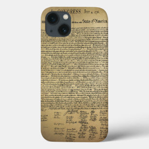 Vintage Declaration of Independence iPhone 13 Case