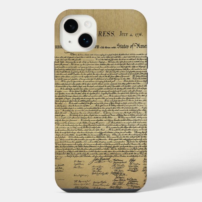 Vintage Declaration of Independence Iphone Case (Back)