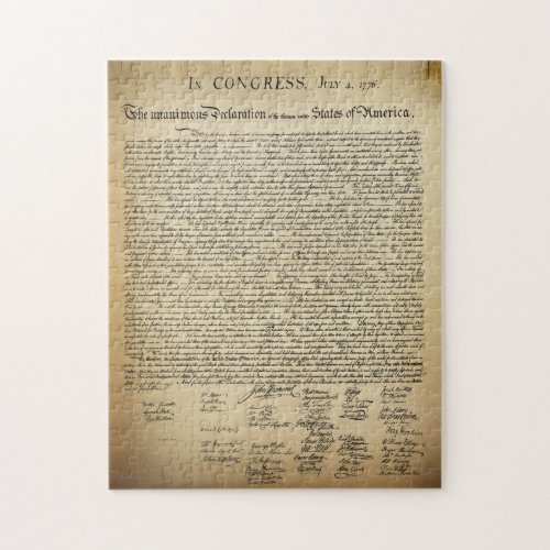 Vintage Declaration of Independence Jigsaw Puzzle