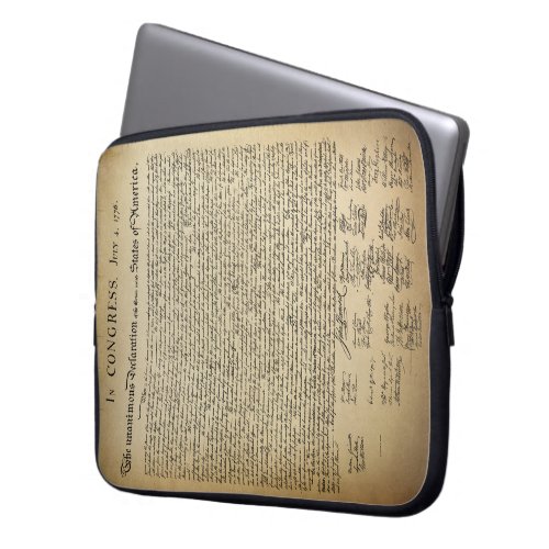 Vintage Declaration of Independence Laptop Sleeve