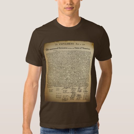 Vintage Declaration of Independence T-Shirt | Zazzle