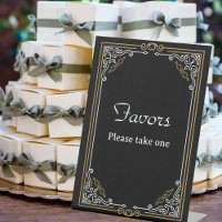 Vintage Deco Art Black Wedding Favors