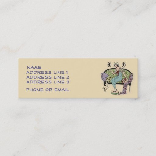Customizable Vintage Deco Doll Business Card