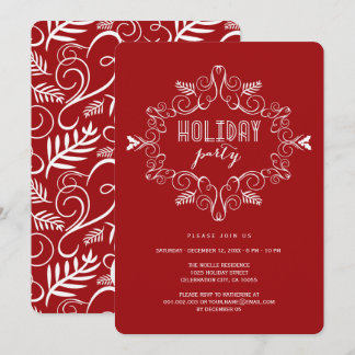 Vintage Deco Frame Classic Holiday Party Invite