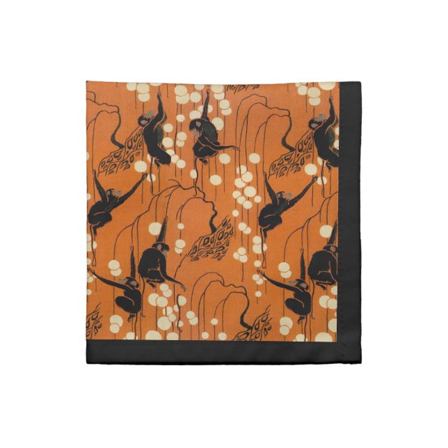 Vintage Deco Moderne Monkeys Napkin (Quarter Fold)