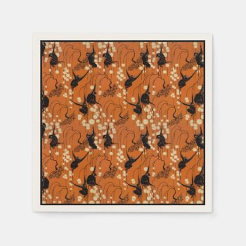 Vintage Deco Monkey Pattern Paper Napkins by thetimelesstable at Zazzle
