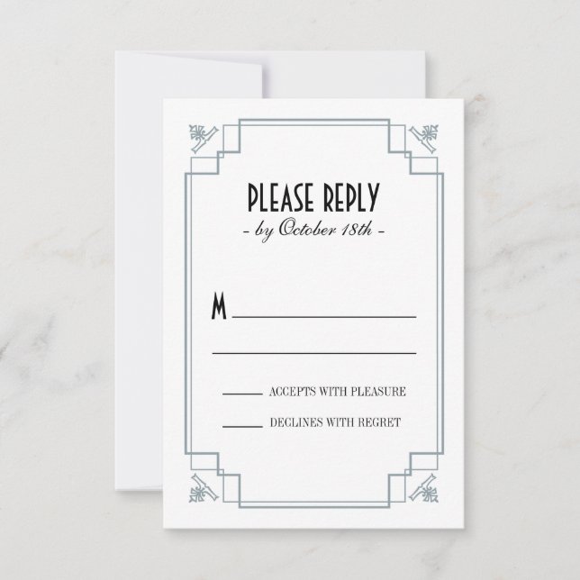 Vintage Deco Silver & Black Response (Front)