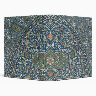 Vintage Decorative Arabesque Floral Pattern 3 Ring Binder