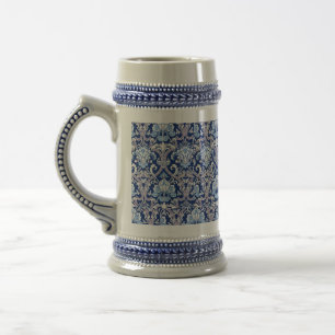 Vintage Decorative Art 19th Century Floral Design Beer Stein